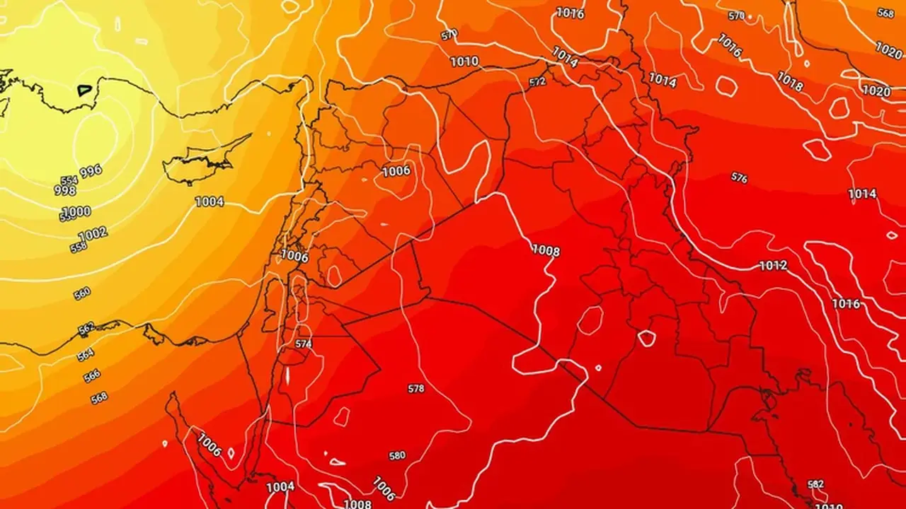 منخفض جوي خماسيني يضرب دول بلاد الشام في عطلة نهاية الأسبوع الجاري